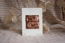 Load image into Gallery viewer, Holding Space - Rose Gold Tin Embossing Handmade Artwork