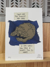 Load image into Gallery viewer, You Snooze You Lose Funny Dog Art Print | Nap Quote Wall Art | Illustrated Collage Print