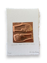 Load image into Gallery viewer, Holding Space - Rose Gold Tin Embossing Handmade Artwork