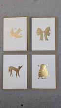 Load image into Gallery viewer, Keepsake Cards Set of 4 | Gold Embossed Art Cards