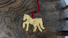 Load image into Gallery viewer, 2026 Year of the Horse Tin Ornament | Handmade Embossed Decoration