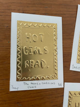 Load image into Gallery viewer, Hot Girls Read (Various Designs) Handmade Tin Embossing Artwork
