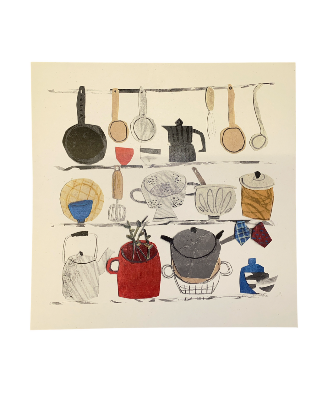 In The Kitchen Collage 21cm x 21cm Digital Print