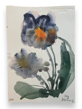 Load image into Gallery viewer, Original Watercolour Flower Drawing and Embossed Frida Kahlo Quote 2
