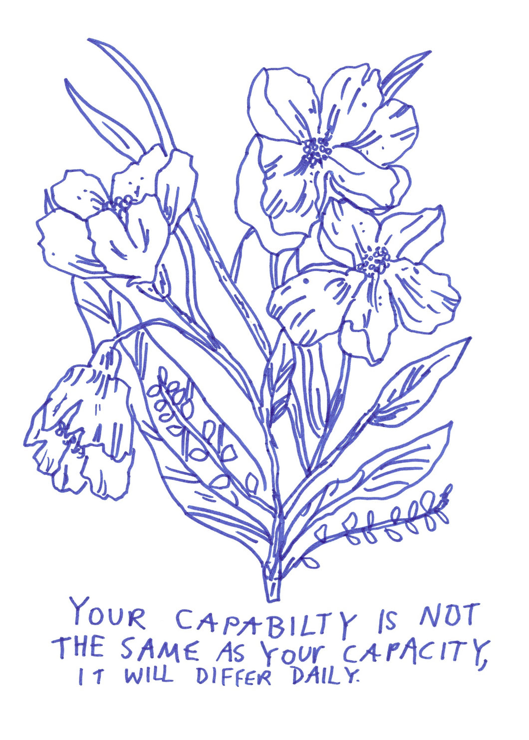 Limited Edition Your Capability is not the same as your Capacity, it will differ daily print