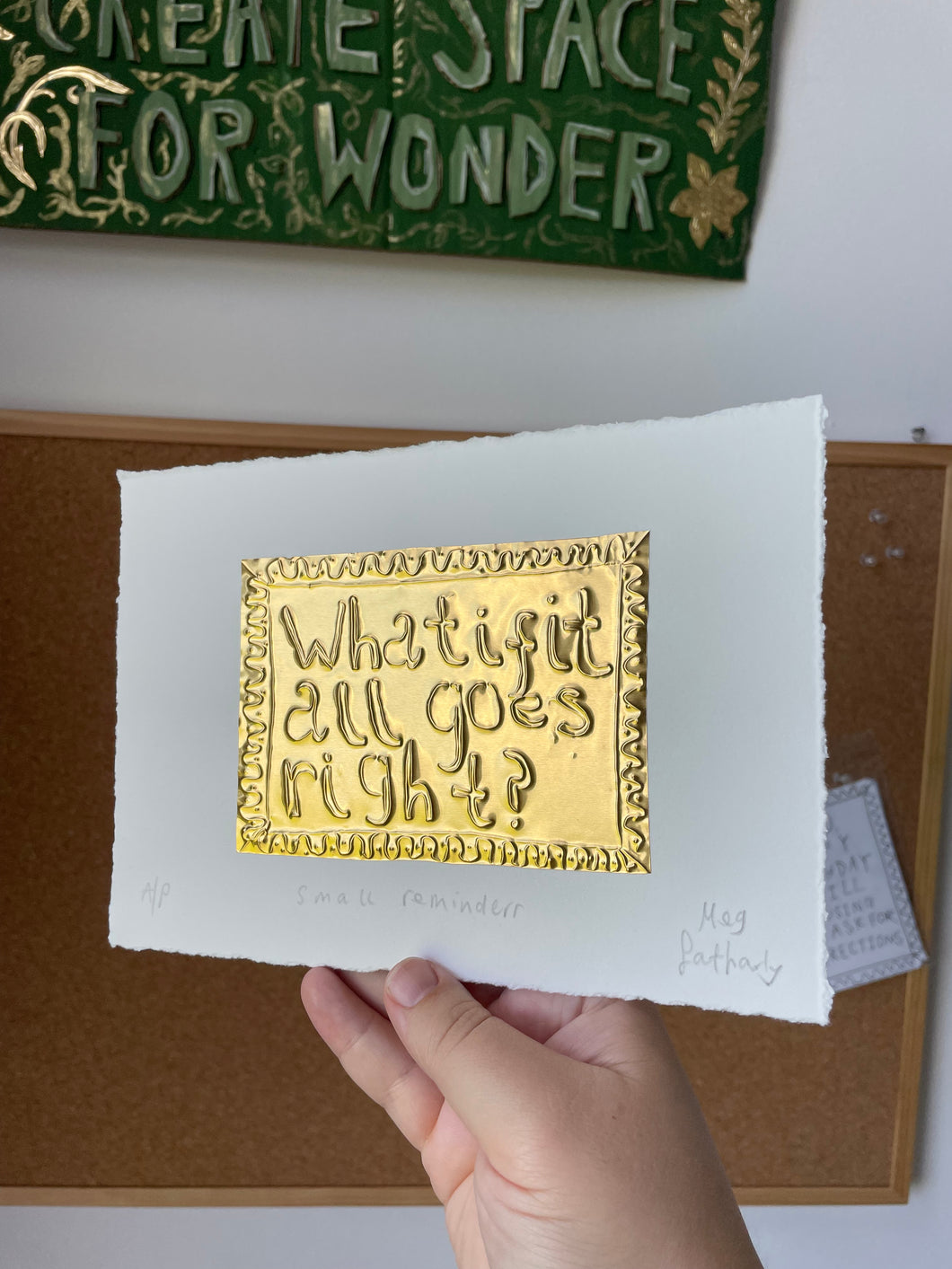 What if it all goes right ? Tin embossing 15cm x 21cm