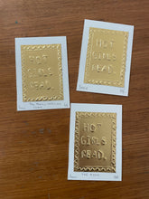 Load image into Gallery viewer, Hot Girls Read (Various Designs) Handmade Tin Embossing Artwork

