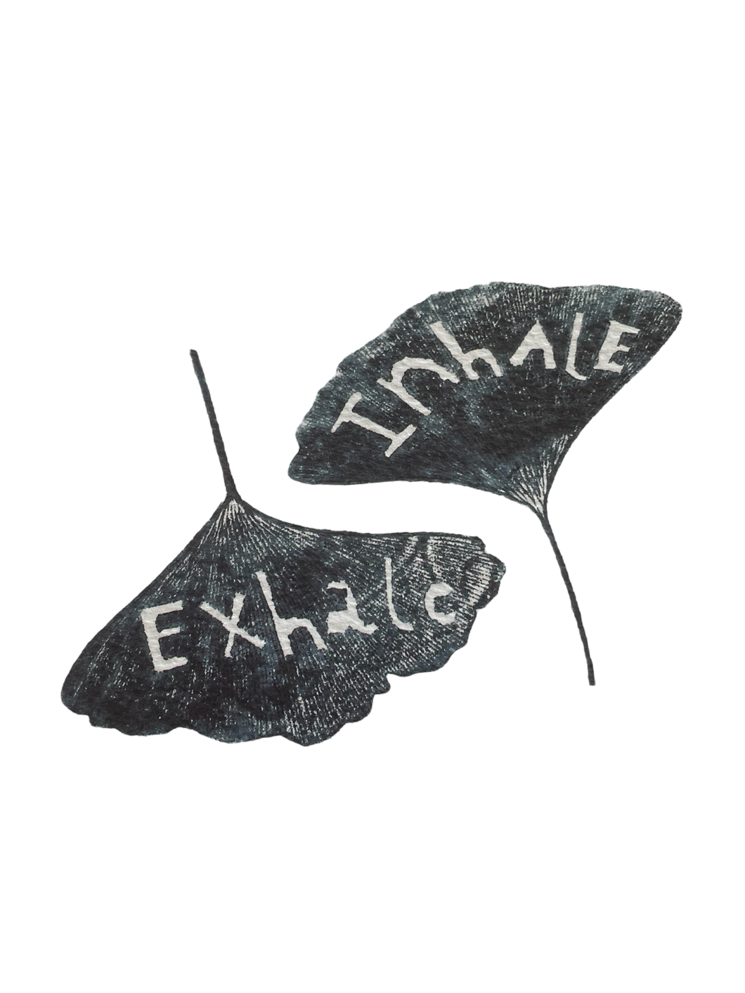 Limited Edition Inhale Exhale Gingko Leaf Print