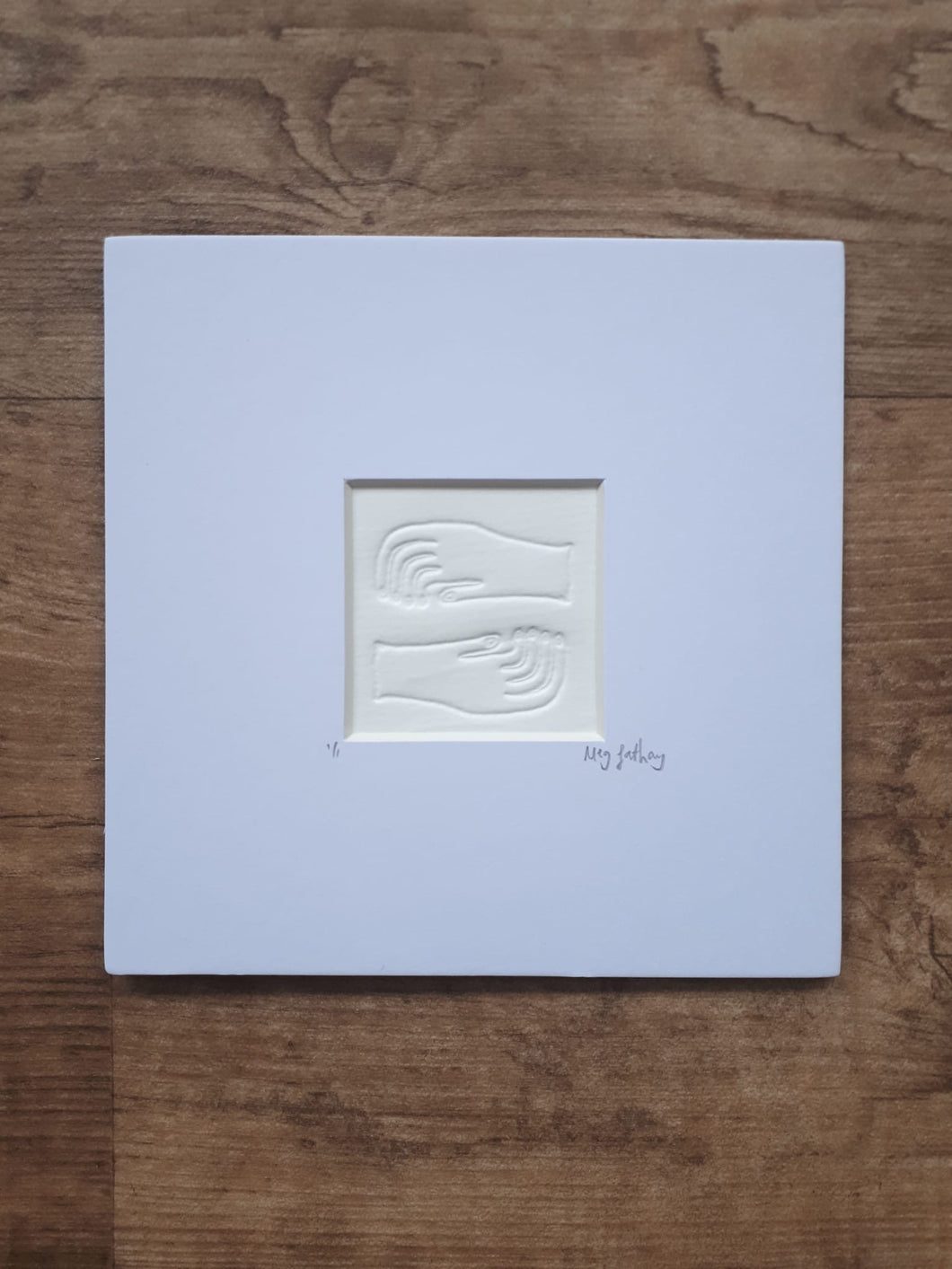 Holding Space Embossing in Mount 15cm x 15cm