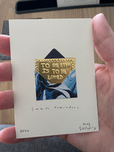 Load image into Gallery viewer, To be seen is to be loved - original tin embossing and marbled envelope artwork
