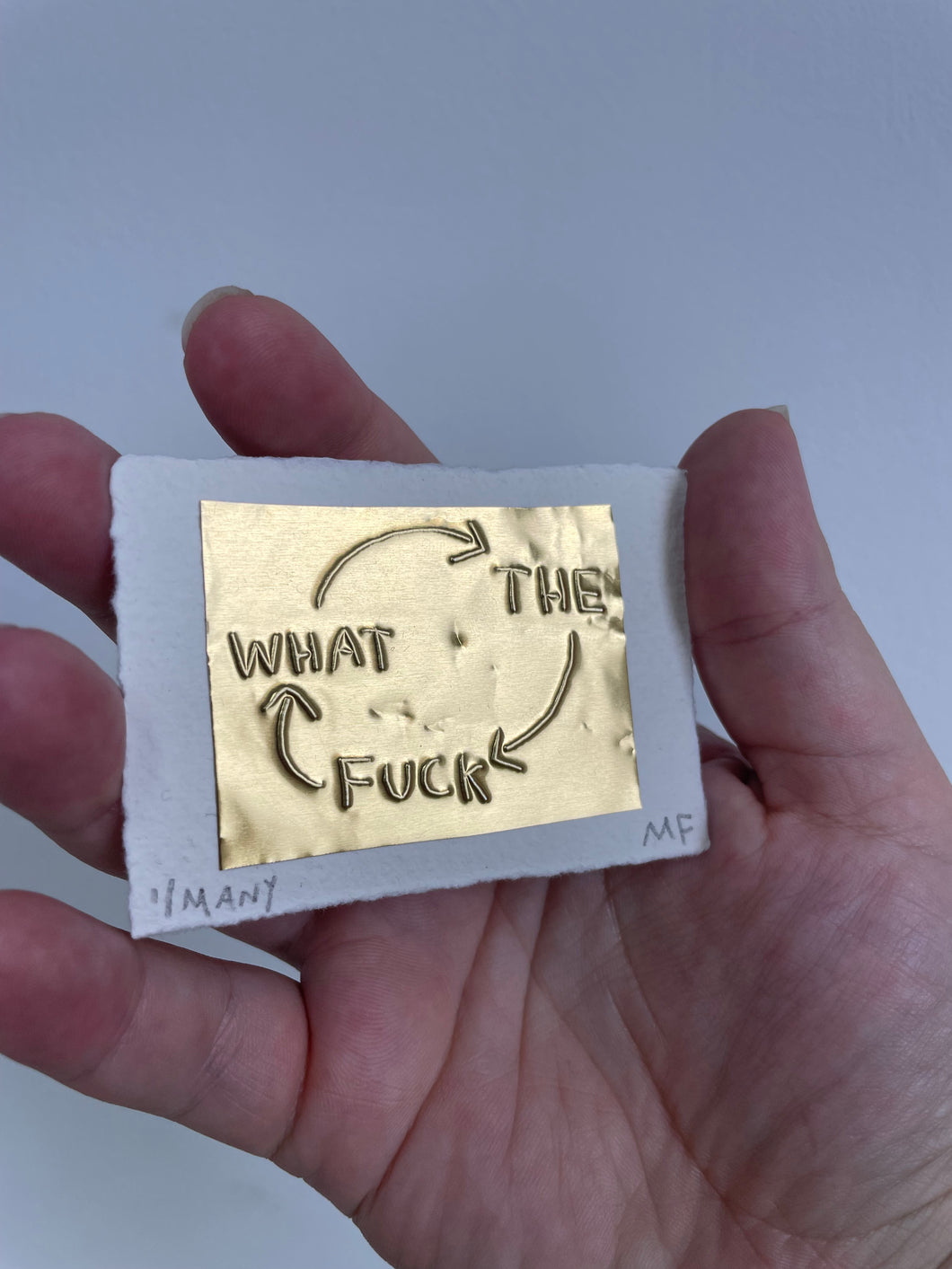 What ——> the——> fuck cycle tin embossing 5cm x 8cm