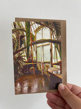 Load image into Gallery viewer, Glasshouse Door Risograph Greetings Card A6
