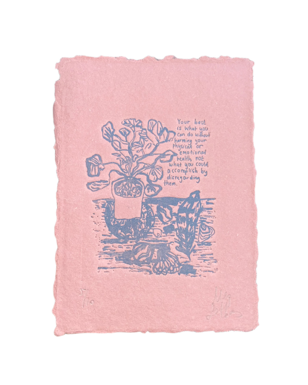 Limited Edition Your Best Embossed Print On Handmade Paper