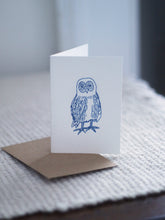 Load image into Gallery viewer, Owl Hand Embossed Colour Luxury Greeting Card
