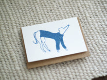 Load image into Gallery viewer, Dog in Jumper Hand Embossed Colour Luxury Greeting Card
