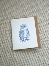 Load image into Gallery viewer, Owl Hand Embossed Colour Luxury Greeting Card
