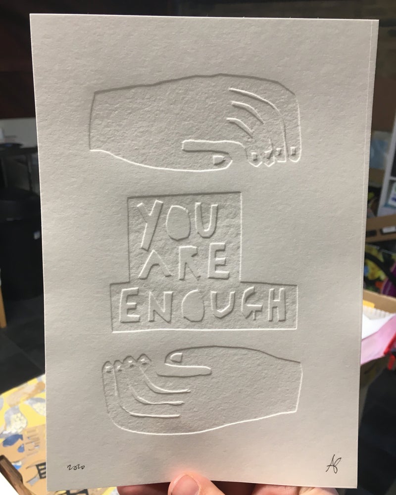 You Are Enough A5 Embossing Print