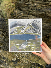 Load image into Gallery viewer, Bothy and Mountains Artist Print 21cm x 21cm
