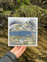 Load image into Gallery viewer, Bothy and Mountains Artist Print 21cm x 21cm
